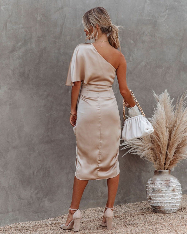 Serenity™ | Chic Silk Midi Dress