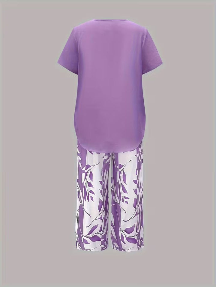 Avy™ | Relaxed Two-Piece Leaf Print Set