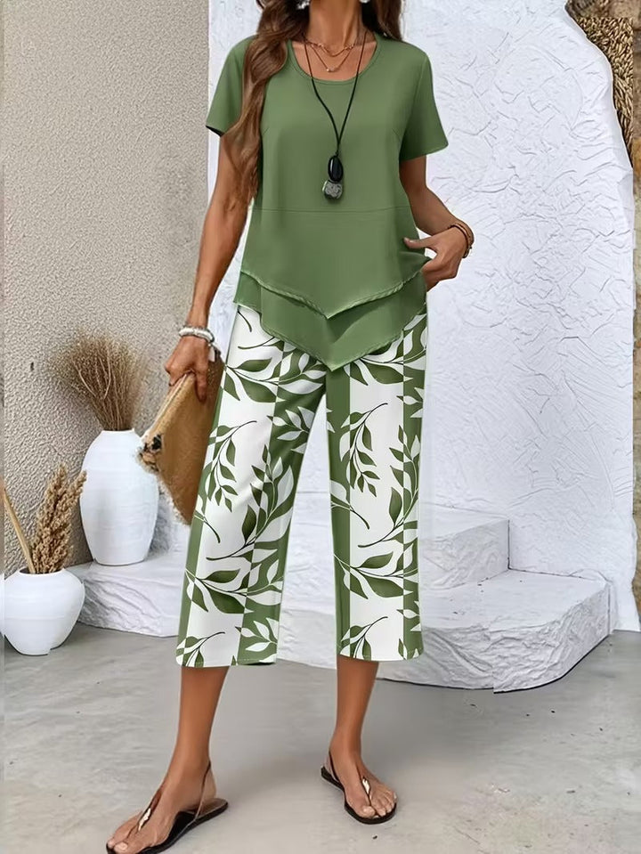 Avy™ | Relaxed Two-Piece Leaf Print Set