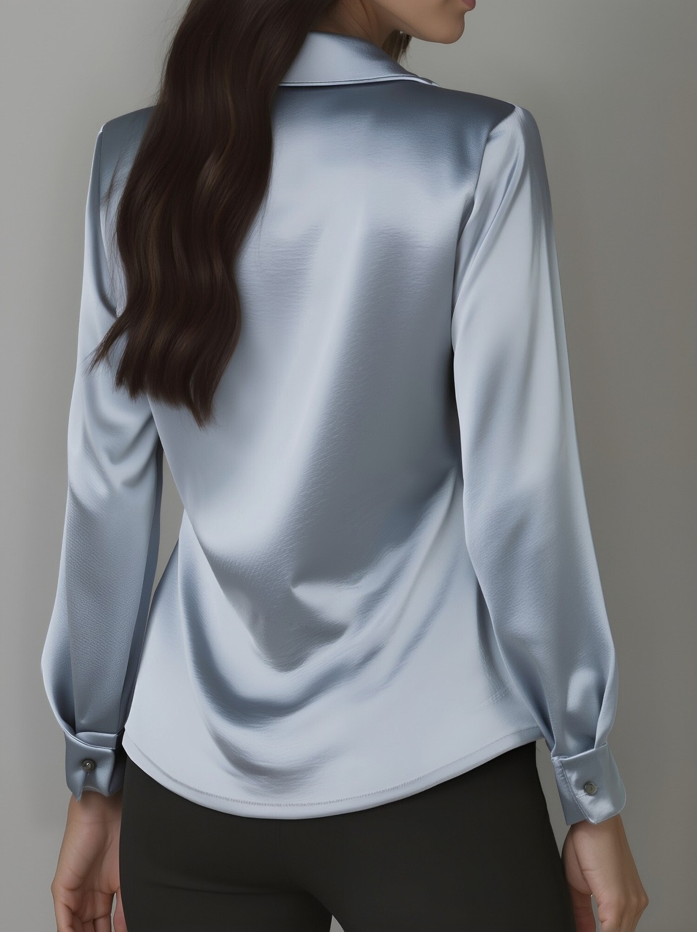 Chic Black Silk Top with Asymmetrical Hemline