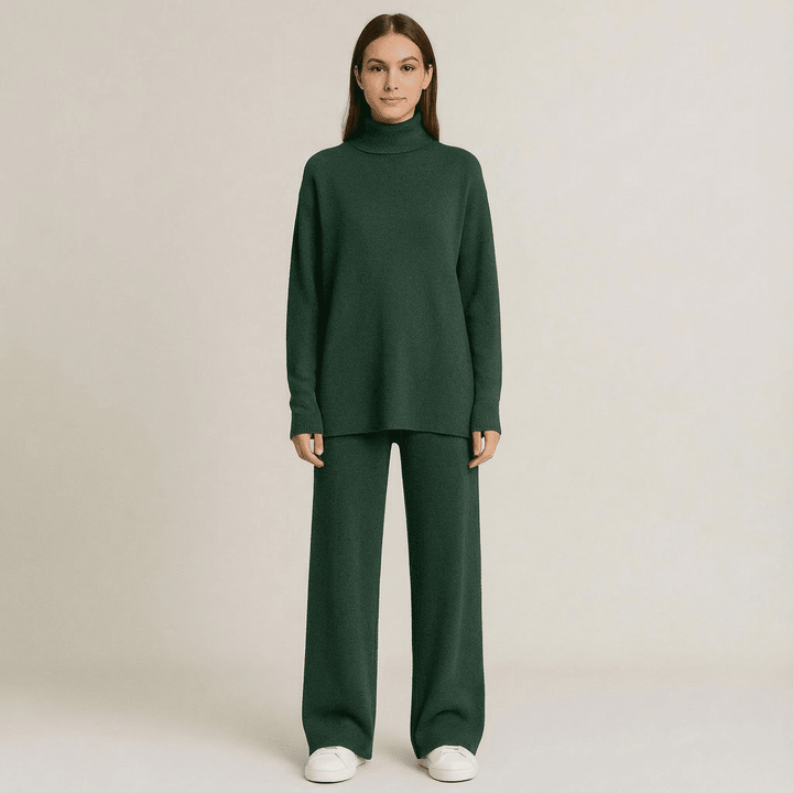 Cozy Knit Turtleneck Sweater & Leggings Set