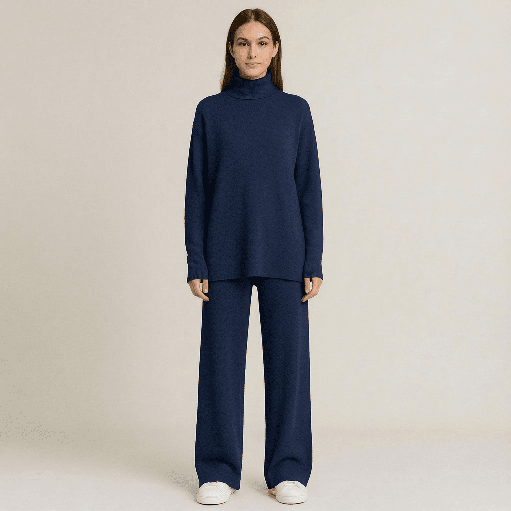Cozy Knit Turtleneck Sweater & Leggings Set