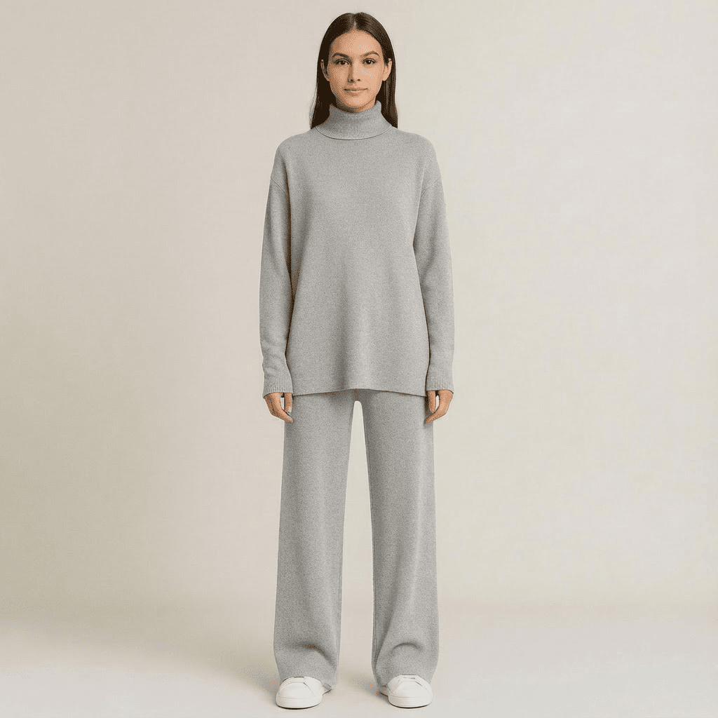 Cozy Knit Turtleneck Sweater & Leggings Set