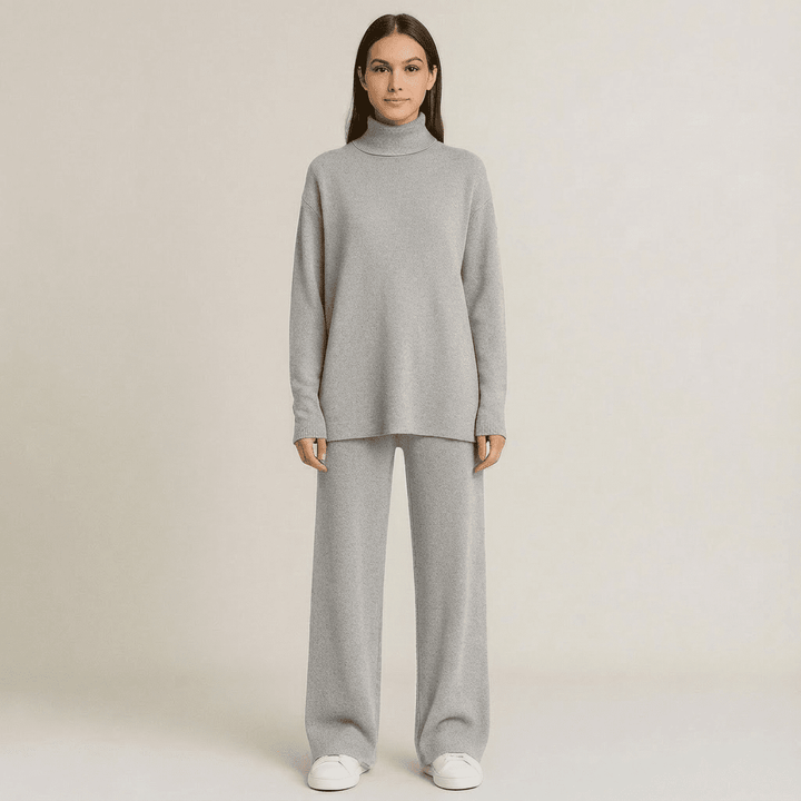 Cozy Knit Turtleneck Sweater & Leggings Set
