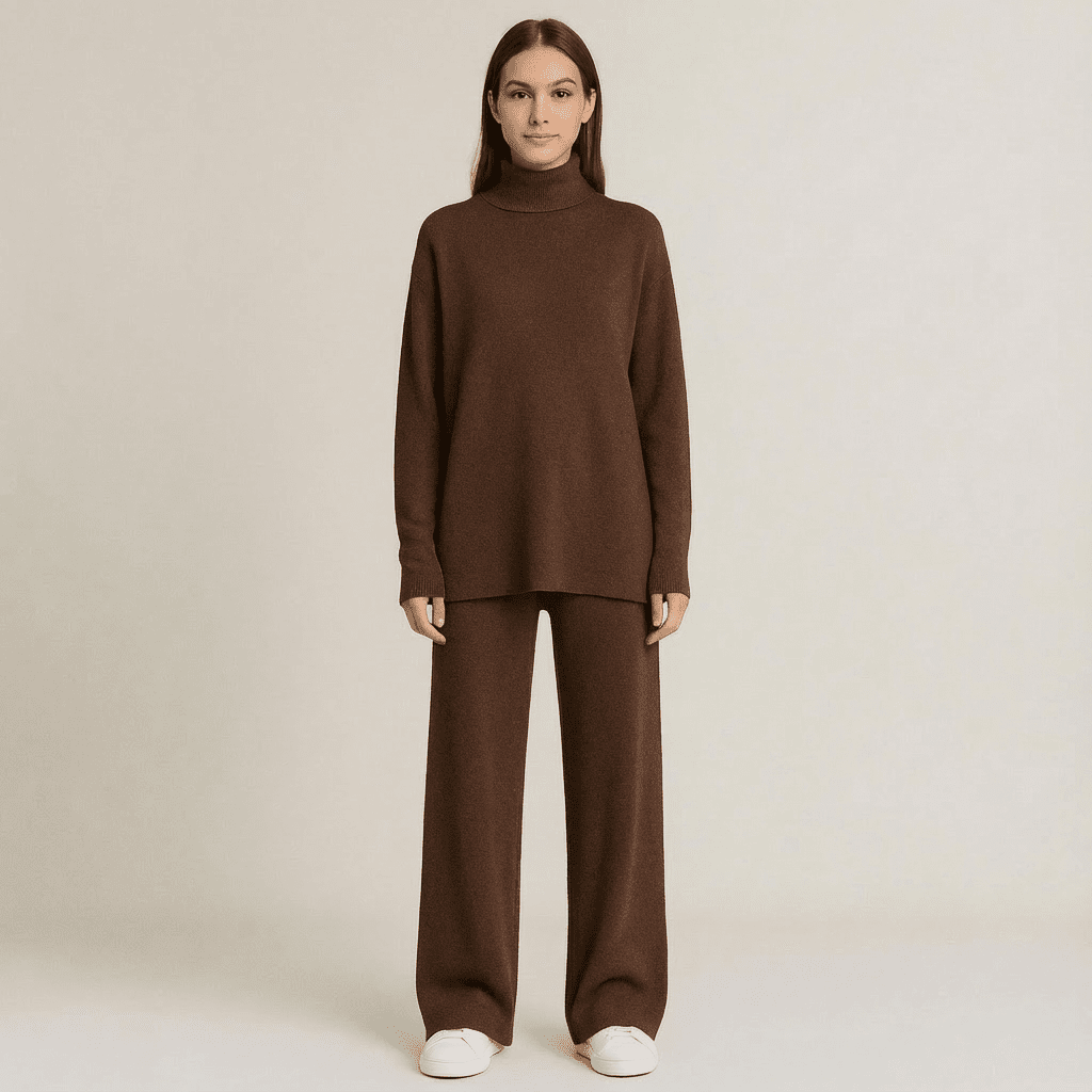 Cozy Knit Turtleneck Sweater & Leggings Set