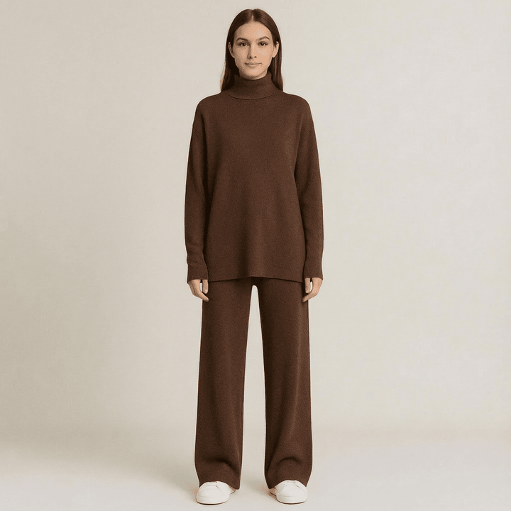 Cozy Knit Turtleneck Sweater & Leggings Set