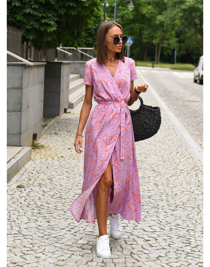 Elena™ | Elegant A-Line Polka Dot Dress