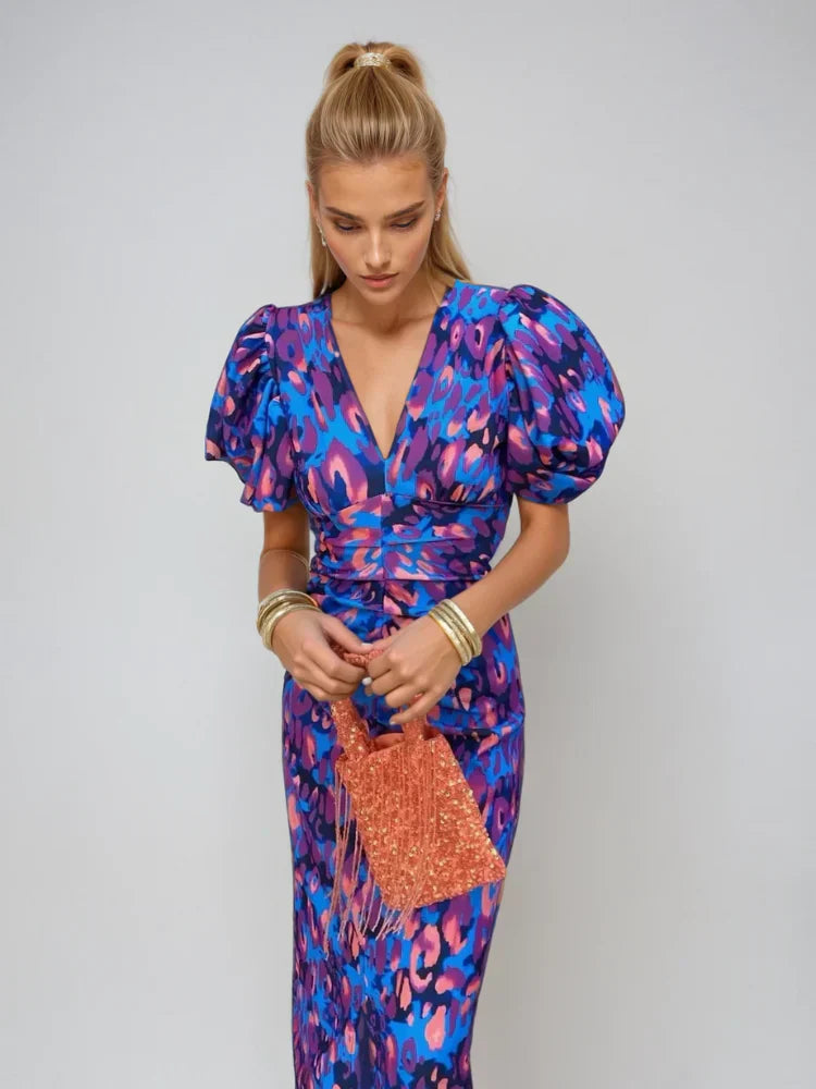 Oranit™ | Vibrant Print A-Line Dress